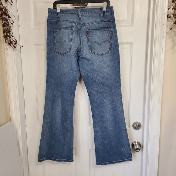Levi's Red Tab High Rise Flare Cut Blue Jeans, Size: Medium (12), Color: Blue - Picture 10 of 14